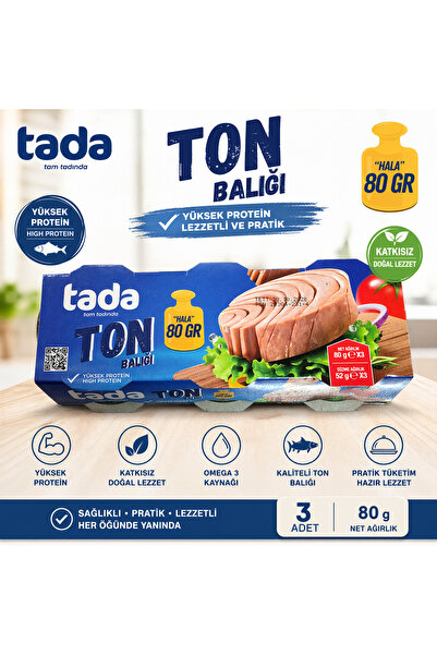 Tada ton balığı Ayçiçek yağlı 80g×3 lu