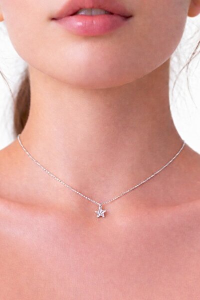 ATALYA ACCESSORY Deniz Yıldızı Figürlü Zirkon Taşlı Çelik Kolye – Minimal Şık...
