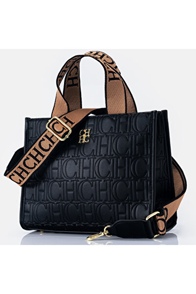 Carolina Herrera CHCH Embossed Letter Commuter Bag A Large-Capacity Tote That...