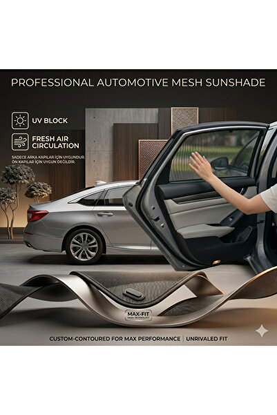 Autobase 2 Adet Oto Yan Cam Perdesi Araba Arka Güneşlik Örtüsü