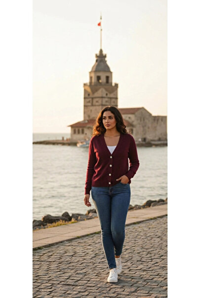 MELLY MORE DÜZ BORDO HIRKA STANDART(M-L)