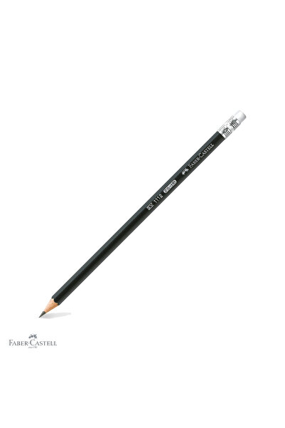 Faber Castell Creion de grafit Faber-Castell 1112, mină HB cu radieră, formă ...