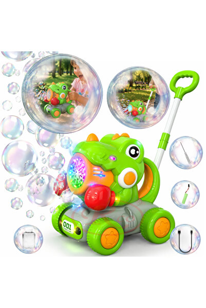 RCO Jucarie interactiva 2 in 1 de impins cu baloane de sapun si lumini LED – ...