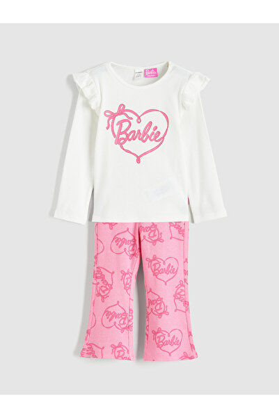 LC Waikiki Set tricou și colanți cu imprimeu Barbie pentru fete