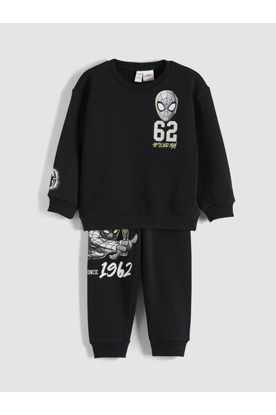 LC Waikiki Spider-Man Printed Boys' Thick Sweatshirt and Sweatpants