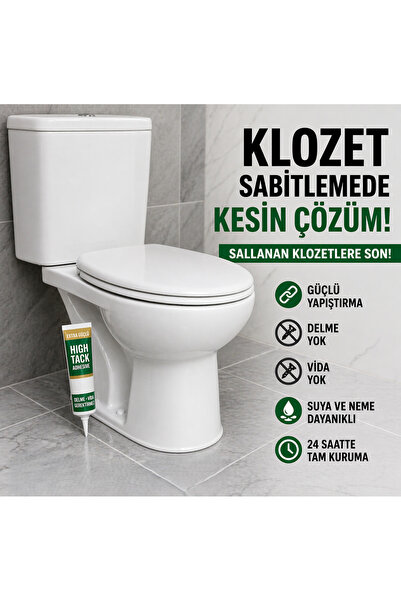 Primeaks High Tack Güçlü Yapıştırıcı – Klozet Sabitleme, Seramik Yapıştırıcı,...