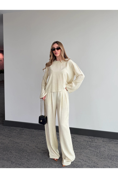 Laluvia Κίτρινο Σετ Παντελόνι και Μπλούζα Γοργόνα - 8760