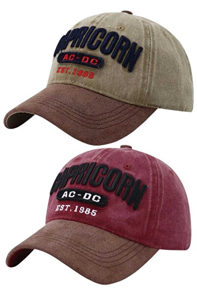 Uniquetrenders Unisex Vintage CAPRICORN Κεντημένο Ρυθμιζόμενο Καπέλο Μπέιζμπο...