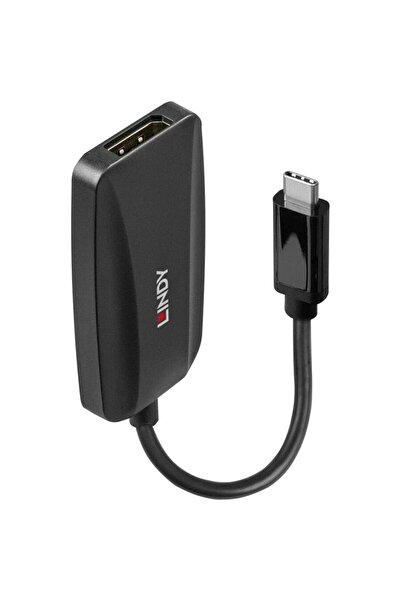 LİNDY Convertor USB-C > DisplayPort 1.4, adaptor (negru, 13cm)