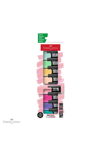 Faber Castell Set de 8 mini markere de text Faber-Castell, nuanțe pastel, vâr...