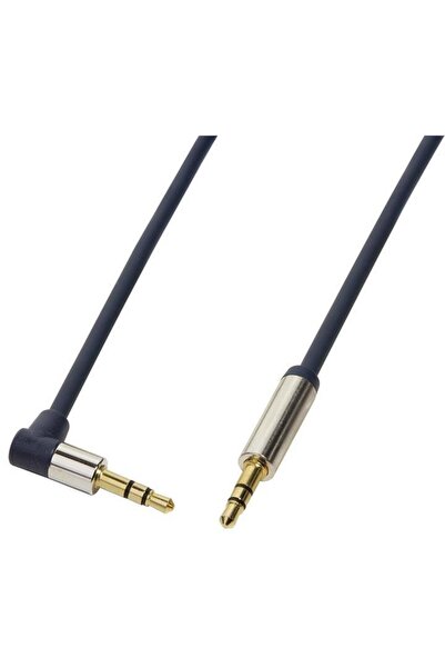 LogiLink - Audio cable 3.5 m/m 90° 3m blue