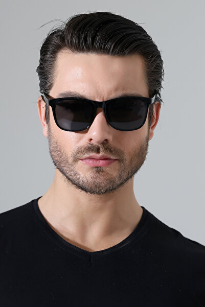 MİLANO KORS Erkek Siyah Gövde Siyah Cam Metal Detay Güneş Gözlüğü