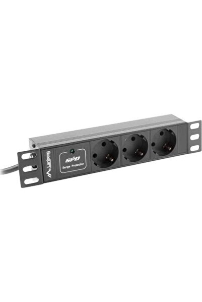 Lanberg PDU 10" 1U 3x Schuko 2m
