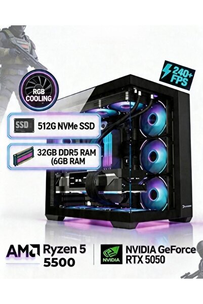 TEKDEN BİLGİSAYAR RTX 5050 Gaming PC | İ5-12400F | 16GB RAM | 512GB NVMe SSD ...