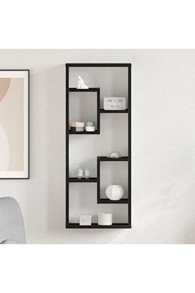 vidaxl Ράφι Τοίχου Μαύρη Δρυς 36 x 16 x 90 εκ. από Τεχνητό Ξύλο