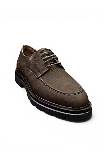 İYİSİNDEN SHOES حذاء كلاسيكي رجالي من الجلد الطبيعي بنعل سميك وأربطة للموسم ا...
