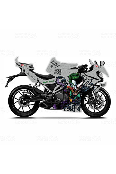 Kaly CF Moto 250 SR Joker & Venom Design Gri Sticker Set - Motor Kaplama