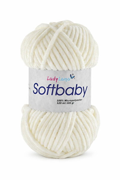 Ladylana SoftBaby (Βελούδο-Σενίλ) Νήμα για πλέξιμο στο χέρι 503 ΑΝΟΙΧΤΗ ΚΡΕΜΑ
