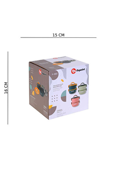 FixPoint Steel Nutrition Container Two Layers 1200 ml