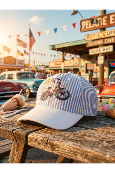 PIECE SIGNATURE Καπέλο για αγόρια σε ρετρό στυλ, 100% βαμβάκι (Ηλικία 4-8 ετώ...