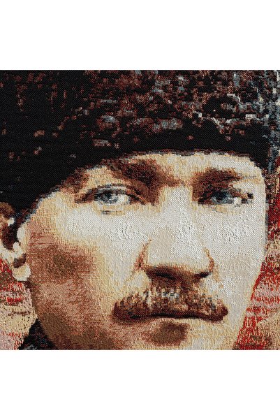 GoblenAL F1 Jacquard Patterned Fabric - Gazi Mustafa Kemal Atatürk - Interior Designs and Decorative Use - 80X50