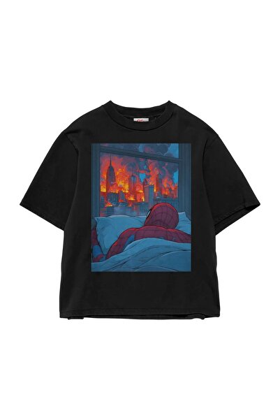 ZAVIXO Tricou unisex supradimensionat cu imprimeu, 100% bumbac, pentru utiliz...