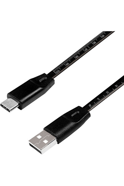 LogiLink Cablu USB-A 2.0, USB-A tată la USB-C tată, negru, 1m