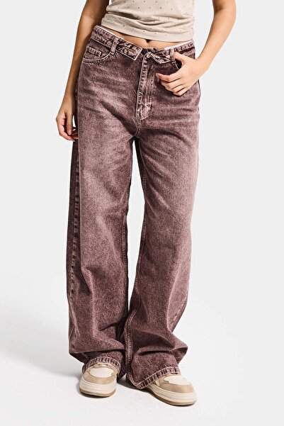 it's basic Γυναικείο σκούρο τζιν 4s6-157 ίσιας εφαρμογής με λεπτομέρεια ζώνης...