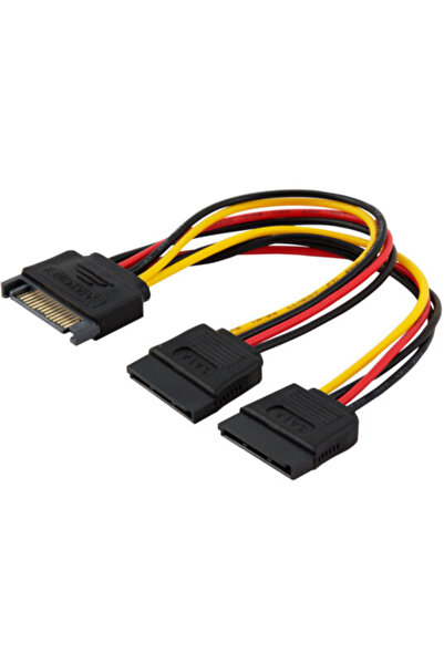 Savio Cablu de alimentare SATA 15 pini (M) – 2x SATA 15 pini (F) AK-17 Negru,...