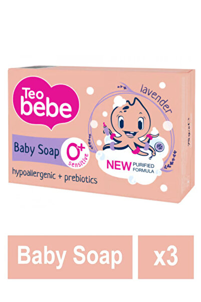 TEO BEBE x3 Βρεφικό Σαπούνι Λεβάντα – Απαλό, υποαλλεργικό βρεφικό σαπούνι