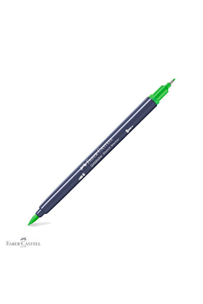 Faber Castell Marker cu două capete Faber-Castell Goldfaber, verde frunză 112...