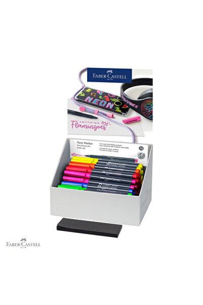 Faber Castell Set de 60 de markere creative neon Faber-Castell, cu efect fluo...