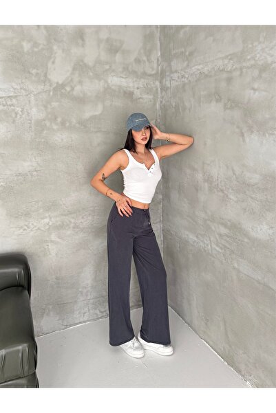 Pukka Women's Modal Woven Lace-Up Wide-Leg Pants