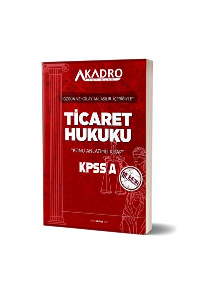 A Kadro Yayınları Ticaret Hukuku 10.Baskı