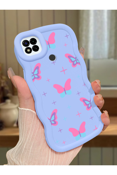 PATTERNOVA Redmi 9C/10A Uyumlu Yüksek Kalite Nazik Kelebek Kılıf, İyi İşçilik...