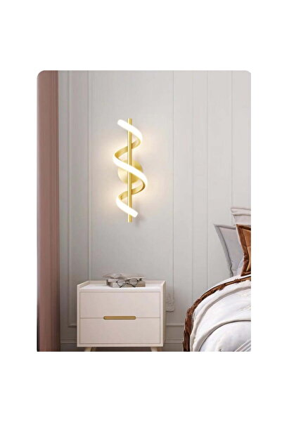 luminastar Φωτιστικό τοίχου LED, 15W, 800lm, Δημιουργικό Σπιράλ, Χρυσό, Θερμό...