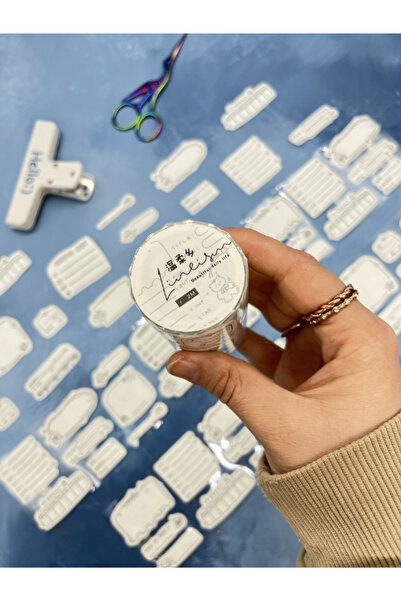 Kağıt Gemi Dükkan Weekly Memo Checklist Temalı 2m 101 Adet Sticker Washi Bant...