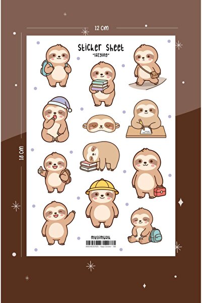 MuslimWalk Lazyling – Tembel Hayvan Sticker Seti #190