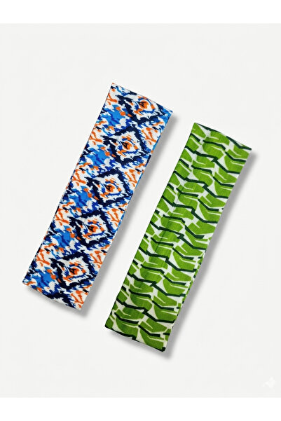 MERİCEY Γυναικεία ελαστική μπαντάνα με σχέδια, 2 τεμαχίων, από βαμβάκι - Κορδ...