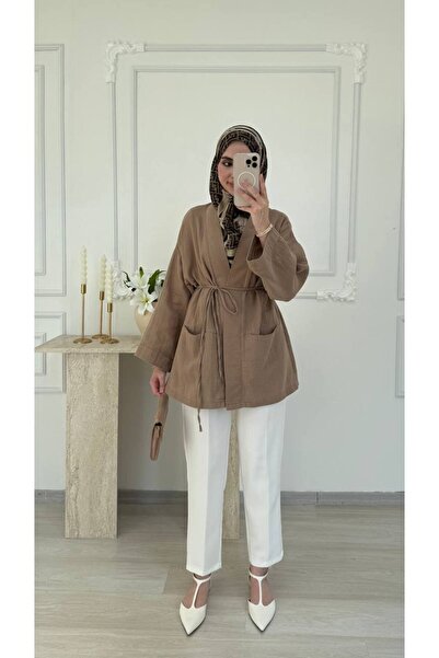 Molly Nelly Women's Oversize Muslin Cotton Kimono Midi Tunic