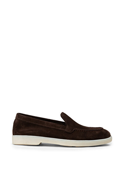 Deery Women's Genuine Suede Brown Loafers Shoes