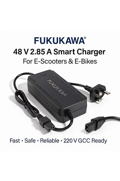 FUKUKAWA ® 48V 2.85A Smart Charger for Electric Scooter & E-Bike