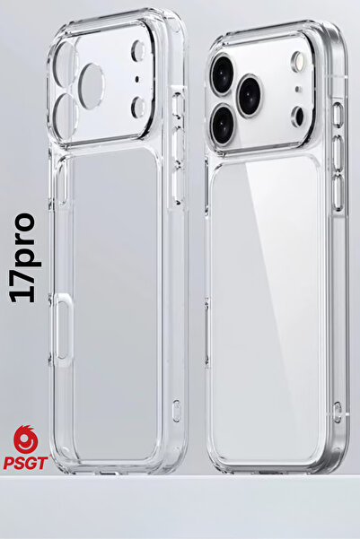 PSGT iPhone 17 Pro lens Korumalı Şeffaf kılıf Darbe Emici