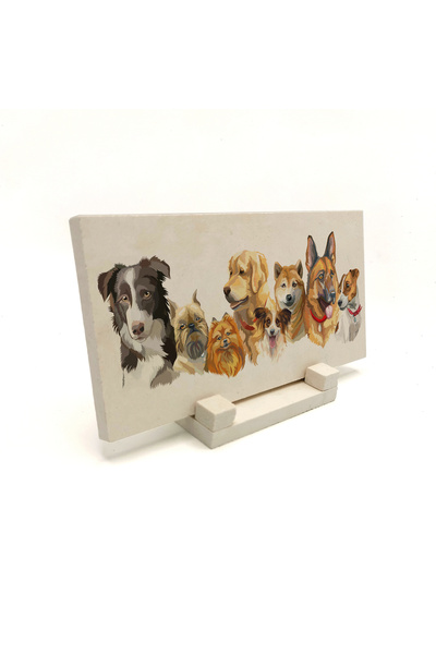 Sadrazam Πέτρινη βάση επιτραπέζιου υπολογιστή με στάμπα Cute Dogs 10x20 DRG-101