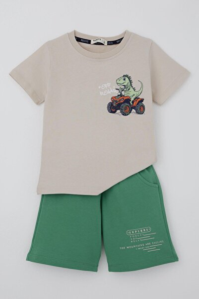 Breeze Σετ σορτς για αγόρια με σχέδιο Cool ATV Driver Dino στην πλάτη, 3-8 ετ...