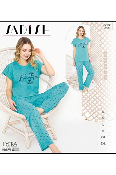 trendgiyimm Women's Kisakol Combed Cotton Pajama Set