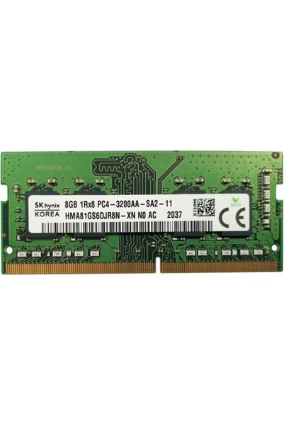 Hynix 8GB DDR4 3200Mhz CL22 Notebook Ram HMA81GS6DJR8N-XN (Kutusuz) (1.2V)