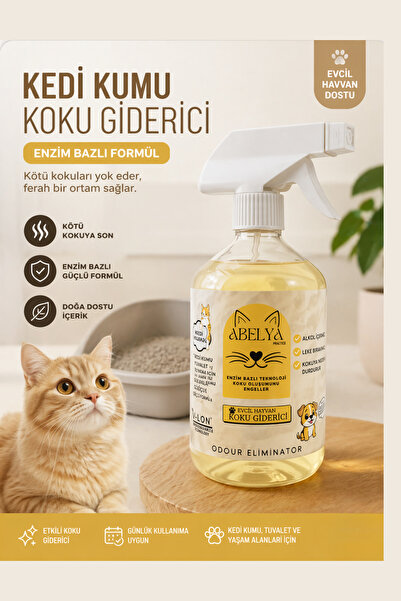 Kedi Kumu Koku Giderici-Kedi & Köpek İdrar Koku Giderici-İşaretleme Koku Giderici-Kum alanı-400ML