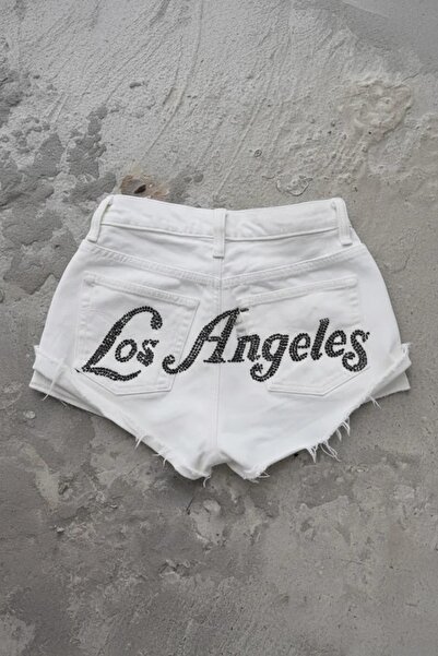 ARS Butik Μίνι σορτς Los Angeles Y2K με πέτρες στην πίσω τσέπη