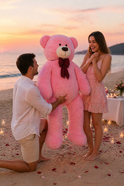 Özgüner Oyuncak Büyük Boy 250200 Papyonlu Peluş Ayıcık- Romantik Anların Vazg...